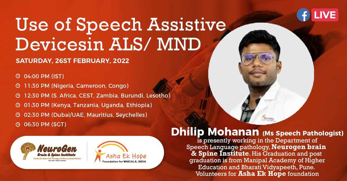 Use of Speech Assistive Devices in ALS/MND